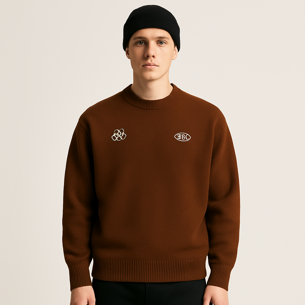 Treduce Knitted Sweat - Brown